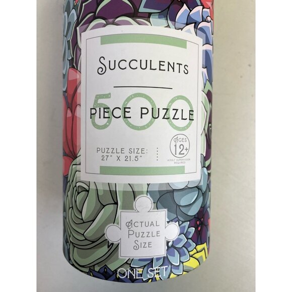 NEW SUCCULENTS 500 piece Jigsaw Puzzle Ages 12+ Cactus Cacti 27"×21.5" - Picture 2 of 5